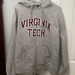 Virginia Tech embroidered hooded sweatshirt EUC